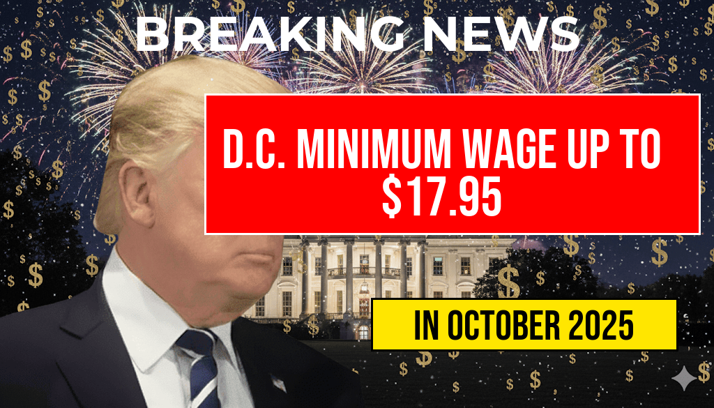 D.C. Minimum Wage Rises to $17.95, Increasing Earnings by $0.45 an Hour or $936 Annually
