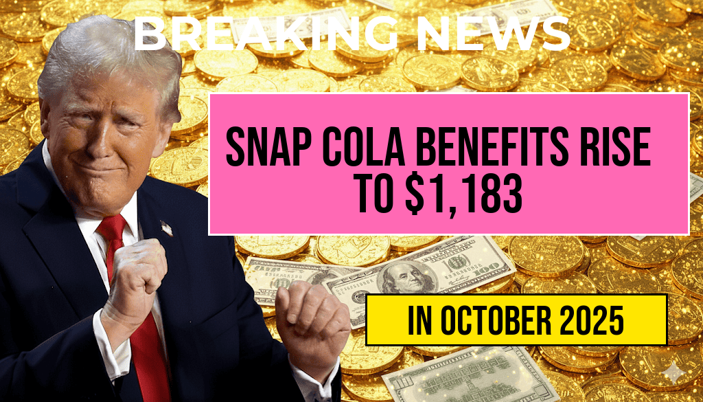 SNAP COLA Increase: Maximum Benefits Rise to $1,183 for Five-Person Families—Verify Your Updated Amounts